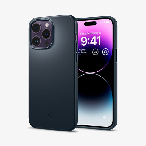 ACS04766 - iPhone 14 Pro Max Case Thin Fit in black showing the back